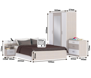 Спальня Уют Авиньон/Белый