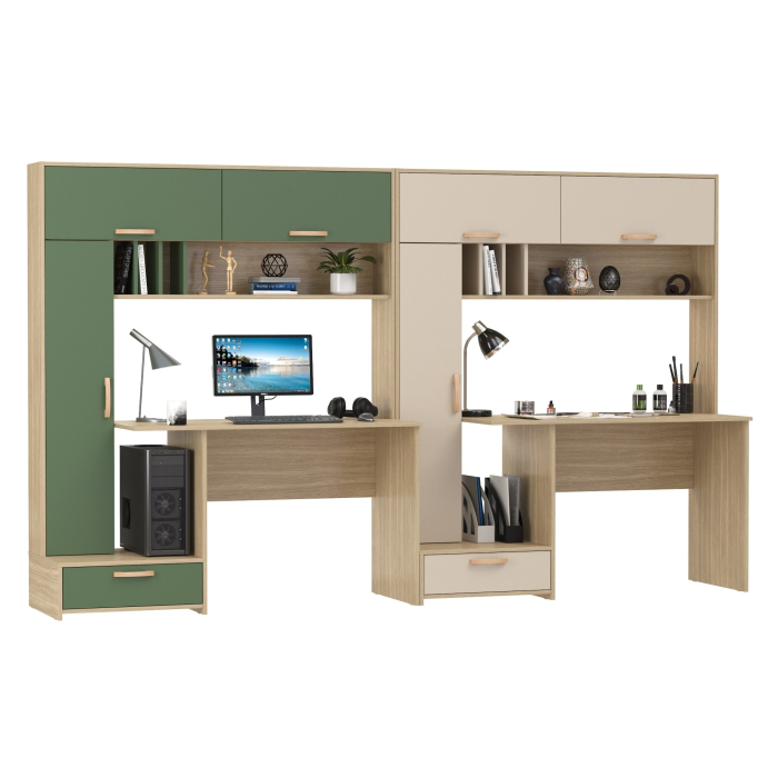 Прямые компьютерные столы, Столы письменные с надстройкой Лайт 03.243Н