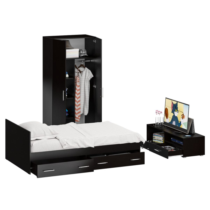 Спальные гарнитуры, Спальня Стандарт № 3 с кроватью 1200 с ящиками