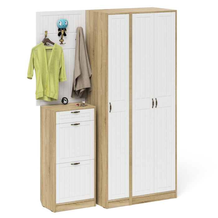 Прихожие, Мебель в прихожую П-6 компоновка № 50 фрезеровка прованс