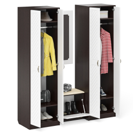 Прихожая П-6 компоновка № 8 МДФ фрезеровка ромб