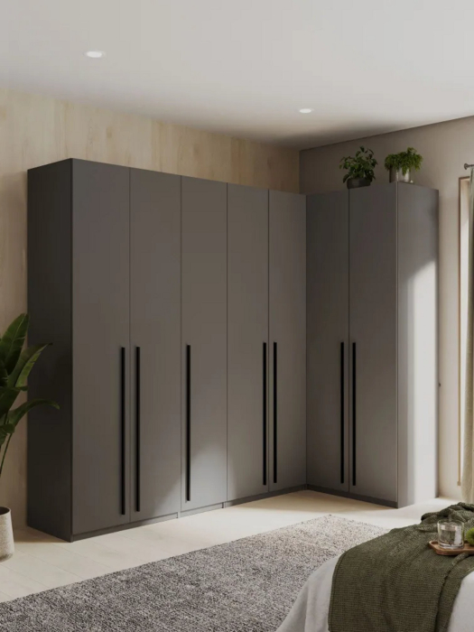 Угловые шкафы, Угловой шкаф для одежды распашной с ящиками, София, 2200х2500х1300мм