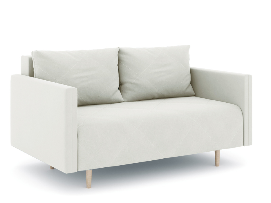 Диваны прямые кухонные, Диван прямой нераскладной Милли мини 2-х  местный с подлокотниками, велюр