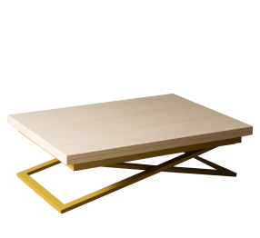 Стол трансформер Compact (золотые опоры)