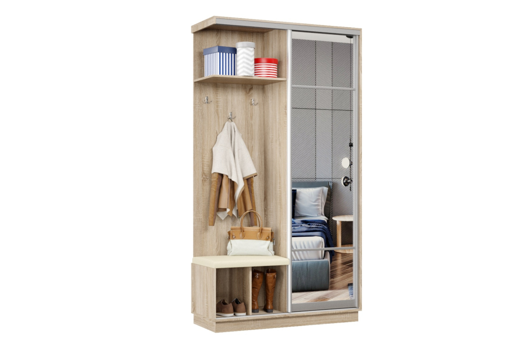 Прихожие, Прихожая Премьер 02 Лайт 11 Левая Мягкая