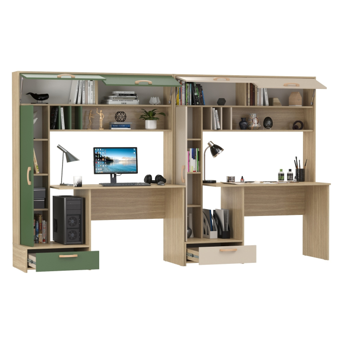 Прямые компьютерные столы, Столы письменные с надстройкой Лайт 03.243Н