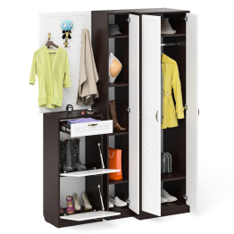 Мебель в прихожую П-6 № 30 МДФ фрезеровка ромб