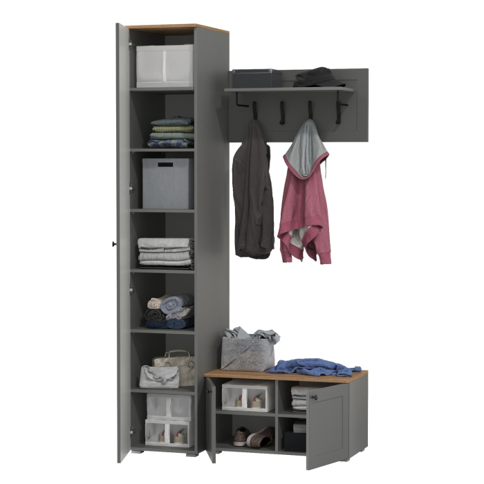 Прихожие, Пенал с тумбой и вешалкой для верхней одежды Остин