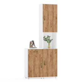 Тумба с выдвижным ящиком и дверкой и пенал с нишей Лидер-8.