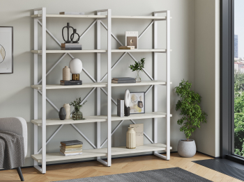 Стеллаж Айсберг Лофт 160х182-3 белый