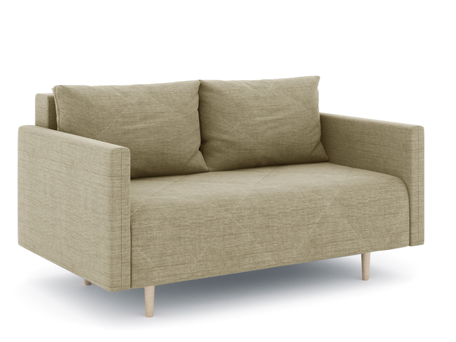 Диваны прямые кухонные, Диван прямой нераскладной Милли мини 2-х  местный с подлокотниками, рогожка