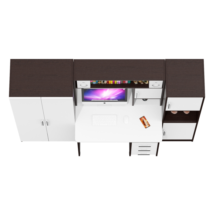 Домашние кабинеты, Компьютерный стол с пеналом и шкафом МД-СК-9