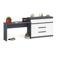 Домашние кабинеты, Письменный стол МСП1200.1 с комодом-тумбой на 1200 Мори