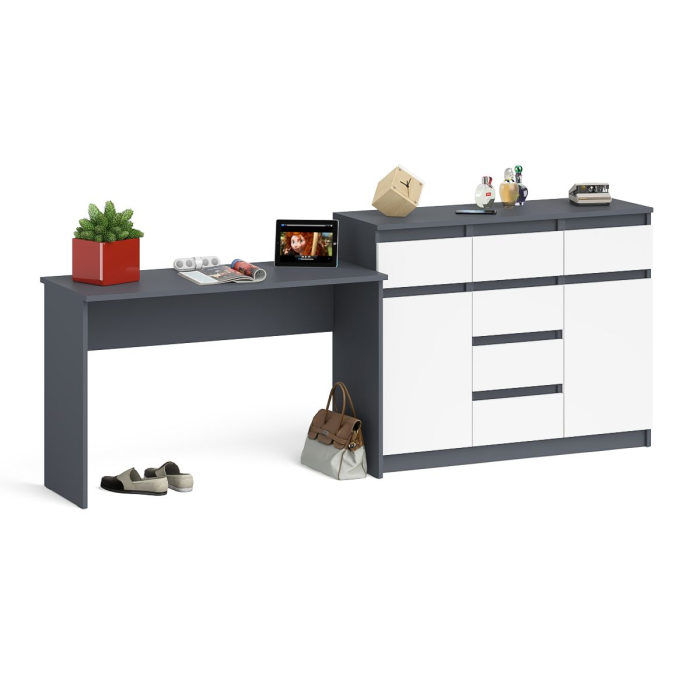 Домашние кабинеты, Письменный стол МСП1200.1 с комодом-тумбой на 1200 Мори