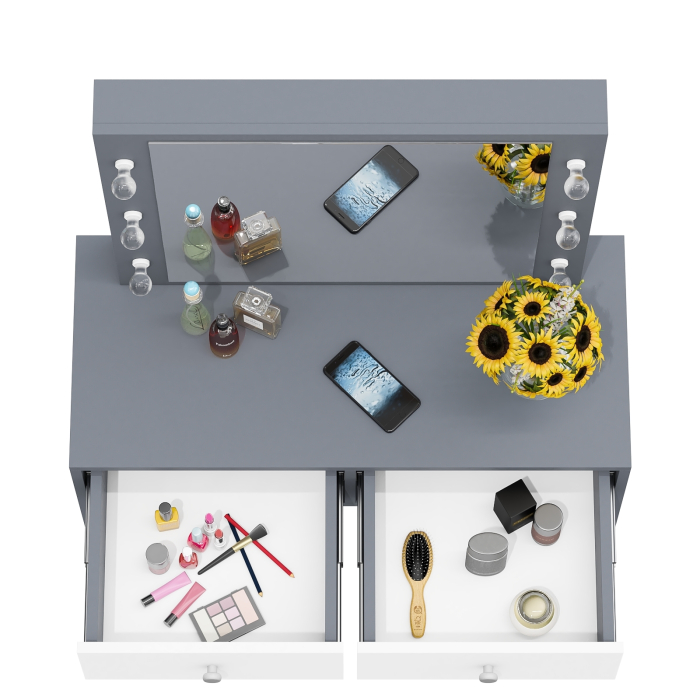 С зеркалом, Стол туалетный с подсветкой СТ-5