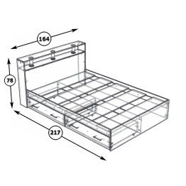 Кровать Камелия 1600 с ящиками