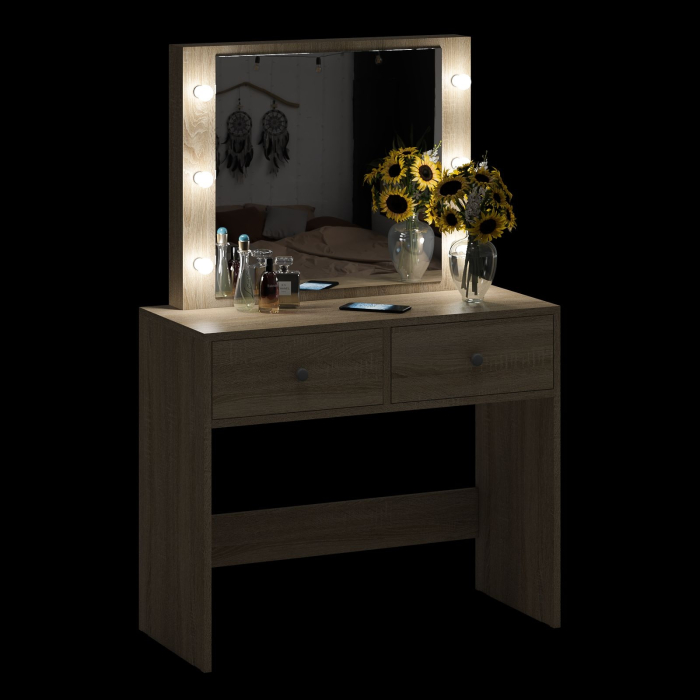 С зеркалом, Стол туалетный с подсветкой СТ-5