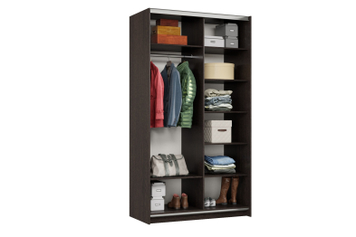 Шкаф-купе Smart 1224 2х дверный (фасады ЛДСП) профиль серебро