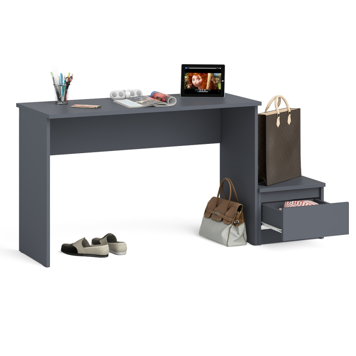 Прямые компьютерные столы, Стол письменный Мори с тумбой ТМП400.1