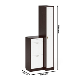 Обувница П-6 с пеналом П-6-500 фрезеровка прованс