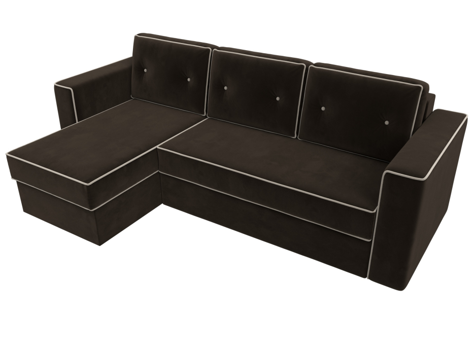 Диваны угловые в гостиную, Угловой диван Принстон левый угол, микровельвет