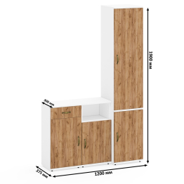 Тумба с ящиком и дверкой с пеналом 21Б и тумба с нишей Лидер-8