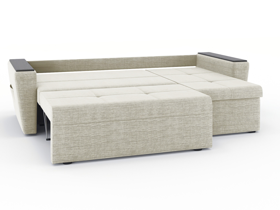 Диваны угловые в гостиную, Диван-кровать угловой Дубай Майами еврокнижка трехсекционная, рогожка