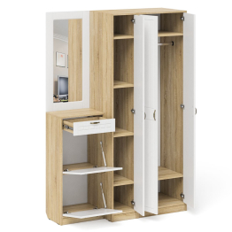 Модульная прихожая с зеркалом П-6-500 № 49 фрезеровка прованс