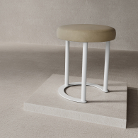 Пуфы дизайнерские, Пуф с металлическим каркасом HORSIX (Белый)