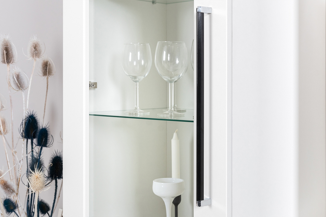 Стенки для гостиной, Библиотека 091 белая Валенсия № 133