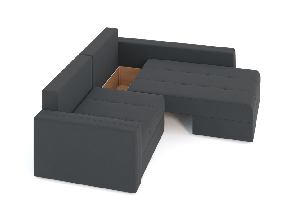 Диваны угловые в гостиную, Диван-кровать угловой Брест 2 секции еврокнижка, велюр