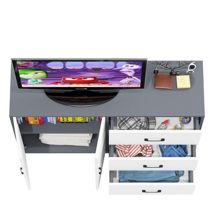 Комоды, Комод-тумба две дверки и три ящика РВК 123-1204