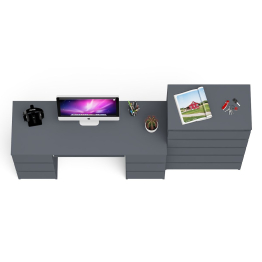 Комод высокий Мори МК700 5-ть ящиков с двухтумбовым компьютерным столом МС-2