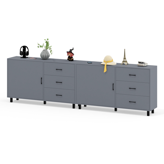 Комоды, Тумба-комод с двумя дверками и шестью ящиками 122-1504