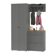 Прихожие, Два шкаф-пенала с полками и обувница с вешалкой для верхней одежды Остин