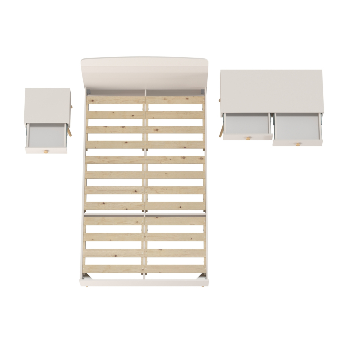 Спальные гарнитуры, Кровать Афина 1200 с прикроватной тумбочкой и столом с ящиками