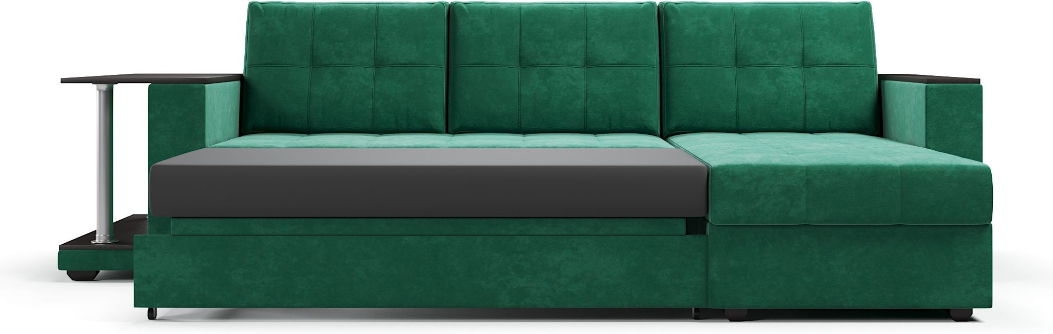 Диваны угловые, Диван-кровать угловой со столом Атланта Классик 145, велюр