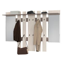 Две вешалки для верхней одежды с зеркалом Лира 2-3814