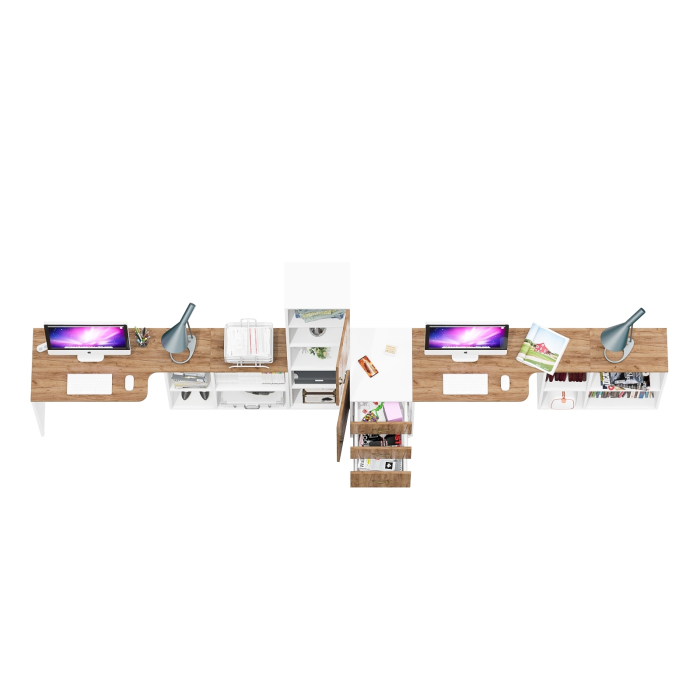 Домашние кабинеты, Мебель для домашнего кабинета для двоих Лидер-8