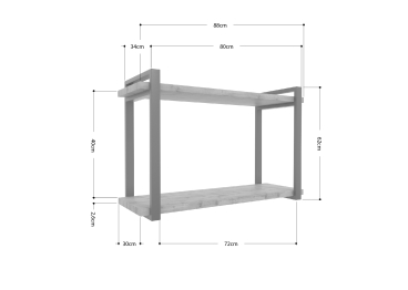 Полка Айсберг Лофт 80 белый