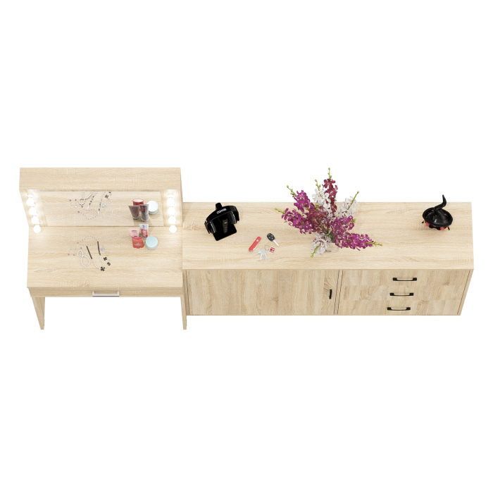 Туалетные столики, Комод ящики и дверка 122-1504 и туалетный столик с подсветкой СТ-4