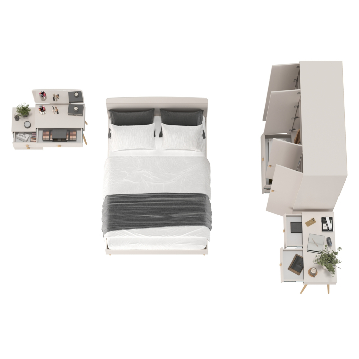 Спальные гарнитуры, Набор мебели для спальни Афина с кроватью 1400