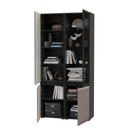 Сидней Шкаф-пенал с дверками и шкаф-витрина 13.201