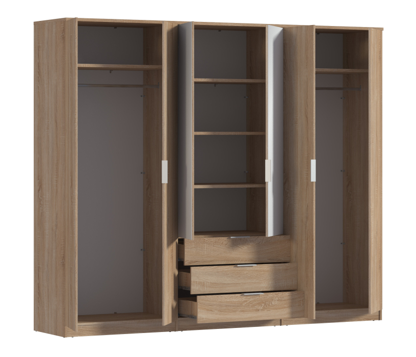 Для одежды, Николь СБ-2593/1 Шкаф 6-ти дверный