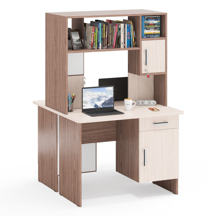 Детские столы, Два стола письменных с надстройкой МД 1-09Н