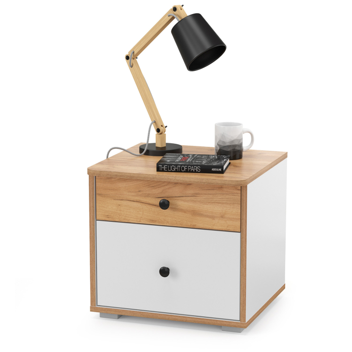 Для девочек, Кровать с ящиками с двумя открытыми полками Вуди и тумба