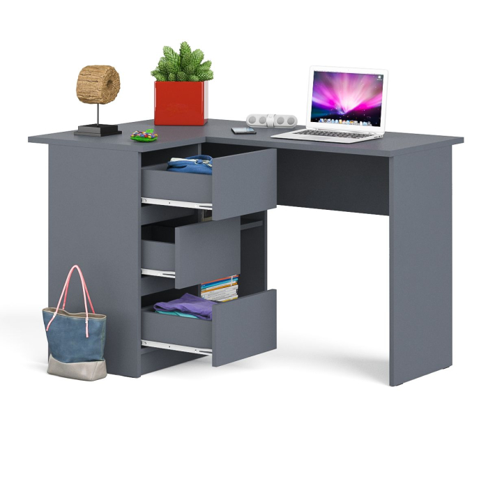 Детские столы, Угловой компьютерный стол Мори МС-16 левый