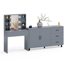 Косметический cтол с подсветкой и ящиком 115 и комод 123-1604