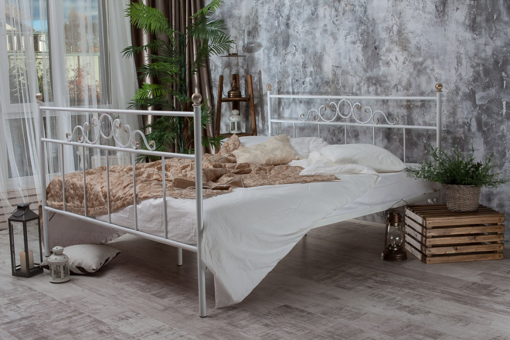 Кованые кровати, Кованая кровать Сандра1.4 с двумя спинками