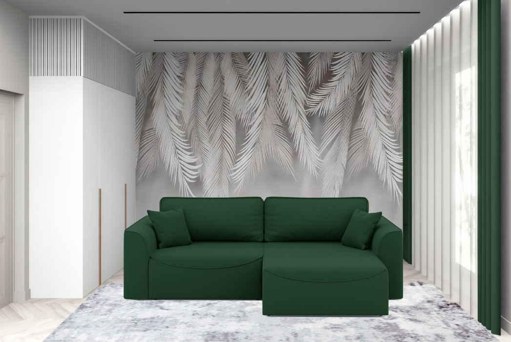 Мягкая мебель, Диван-кровать угловой Рафаэль еврокнижка НПБ, велюр